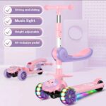 Pink Little Tiger Design Kids Scooter