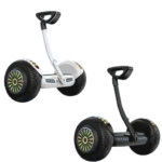 White 8/10 Inch Leg Control Self Balancing Scooter With Shock Absorber & Lights