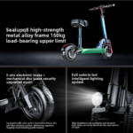 Electric Scooter for Adults Folding Lithium Battery 10-Inch Aluminum Alloy Two-Wheel Commuter 35km Range 18km/h Speed 200kg