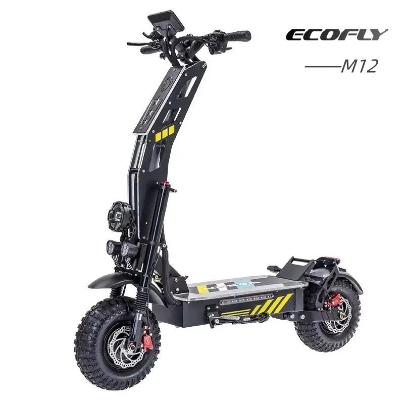 14-Inch 8000W High-Power Electric Off-Road Scooter 60V40Ah Dual Drive Long Range Front Rear Damper Hydraulic Brake 40Ah Battery