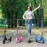 Outdoor Activities 200 VERSION 2 Kick Scooter Portable Foldable Iron Steel Big Wheels-2 Wheels for Kids and Adults