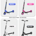 145 SERIES Double Big Wheels Kick Scooter Portable Foldable Iron & Steel Kick Scooter for Outdoor Activities Special for Kids