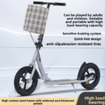 Adult Kick Scooter for Campus Commuter Use Foldable Two-Wheel Polyurethane Wheels Iron Frame for Kids & Teens New Model