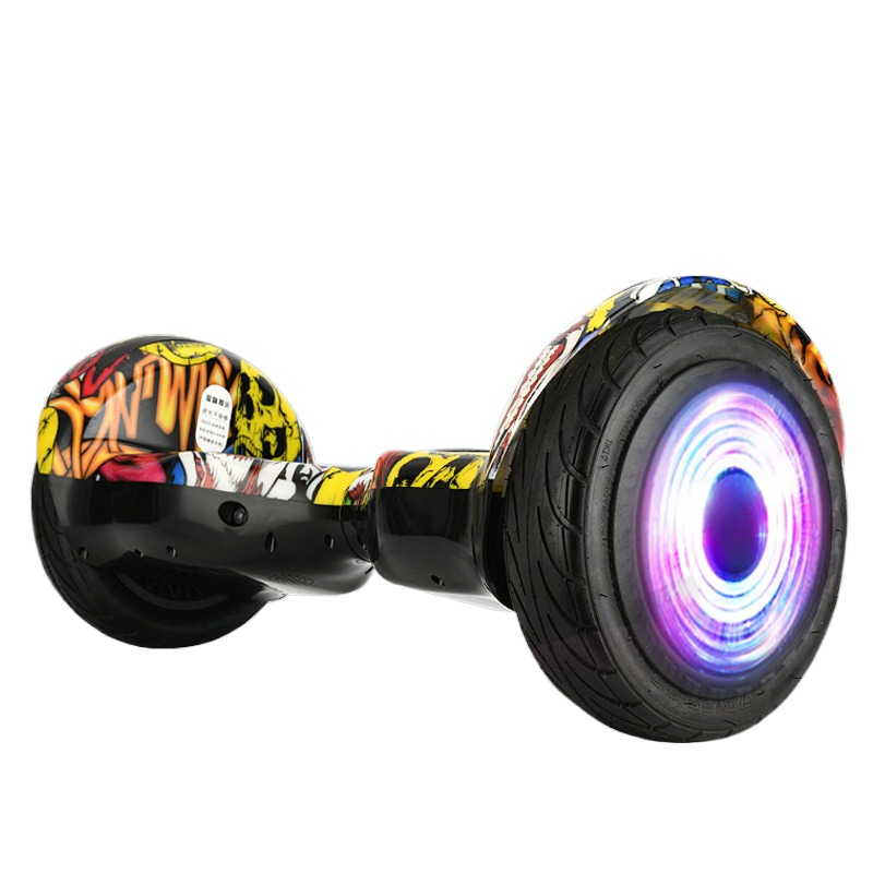 10-Inch Electric Balance Two-Wheel Scooter with Body Sense Portable Intelligent Luminous Double-Wheel Cart for Adults Babies