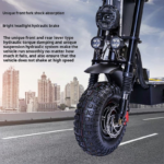 14-Inch 8000W High-Power Electric Off-Road Scooter 60V40Ah Dual Drive Long Range Front Rear Damper Hydraulic Brake 40Ah Battery