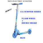 Blue 125 Series Foldable Steel Kids Kick Scooter 2 Big Wheels
