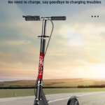 Portable Child Scooter Lightweight Foldable 2-Wheel Handbrake Metal Polyurethane Material 5kg