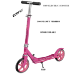 ECOFLY Portable Foldable Steel Kick Scooter for Kids 200 VERSION with 2 Big Wheels Height Adjustable for Outdoor Activities