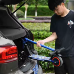 Kids' Electric Scooter Brushless Motor Foldable Aluminum Alloy Mini Scooter with Shock Absorption for 6-12 Year Old Children
