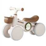 2026 Ecofly Green 1-3 Years Baby Balance Bike-Durable Plastic 4-Wheel No Pedals Walker Glider Beginner Learning Scooter