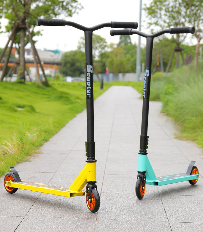Zhejiang Factory Outlet Child Extreme Stunt Scooter Aluminum Alloy Polyurethane Wheels Two-wheeled Non-Foldable Sports Mobility