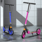 Cross-border Iron Student Scooter 2-Wheel Folding Portable Shock Absorption Handbrake 5kg Lightweight for E-commerce