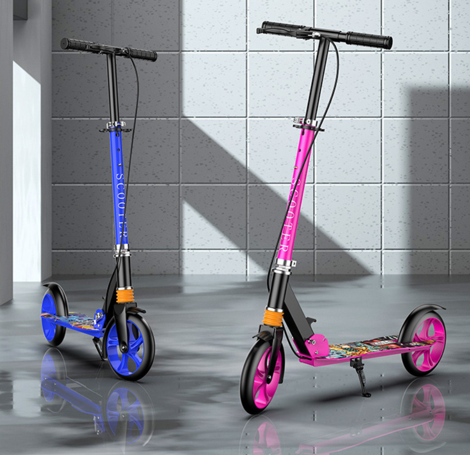 New Arrival Cross-border Iron Student Scooter 2-Wheel Folding Portable Shock Absorption Handbrake 5kg for E-commerce