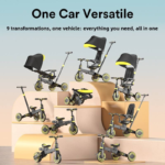 High Quality Baby Foldable Sunshade Tricycle Alloy Frame Training Wheels with Foam Wheels for 1-3 Years Old