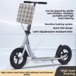 Adult Kick Scooter for Campus Commuter Use Foldable Two-Wheel Polyurethane Wheels Iron Frame for Kids & Teens New Model