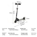 Factory-new Casual Daily-use Iron Foldable Scooter for Commuting and School; Outdoor Use for Children