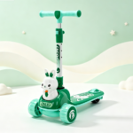New Export Three-Wheel Scooter for Boys Colorful Appearance Widened Footboard Height Adjustable with Music and Lights for Kids