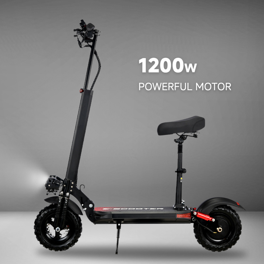 2026 48V21ah in Stock 1200w Electric Scooter with Seat Version Cross-Border Direct Sales 1200w Two-Wheel Electric Scooter