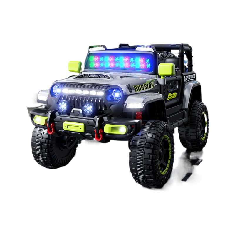Children Electric Four-Wheel Off-Road Car Remote-Controlled Toy Vehicle Dual Drive for Boys Girls Aged 1-6 50kg Load