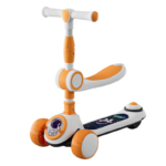 New Plastic Children's Tricycle Foldable Three-in-One for Boys and Girls 6-14 Years Old