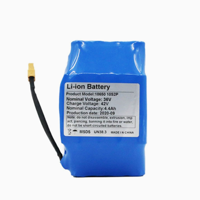 ECOFLY 36V 2400mAh 10S2P Li-ion Battery Pack 4.4Ah for Hoverboard Self Balancing Scooter with XT60 Plug