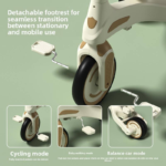 Portable 1-3 Years Old Children's Tricycle Metal Balance Car with Four-in-One Growth Pedal Features