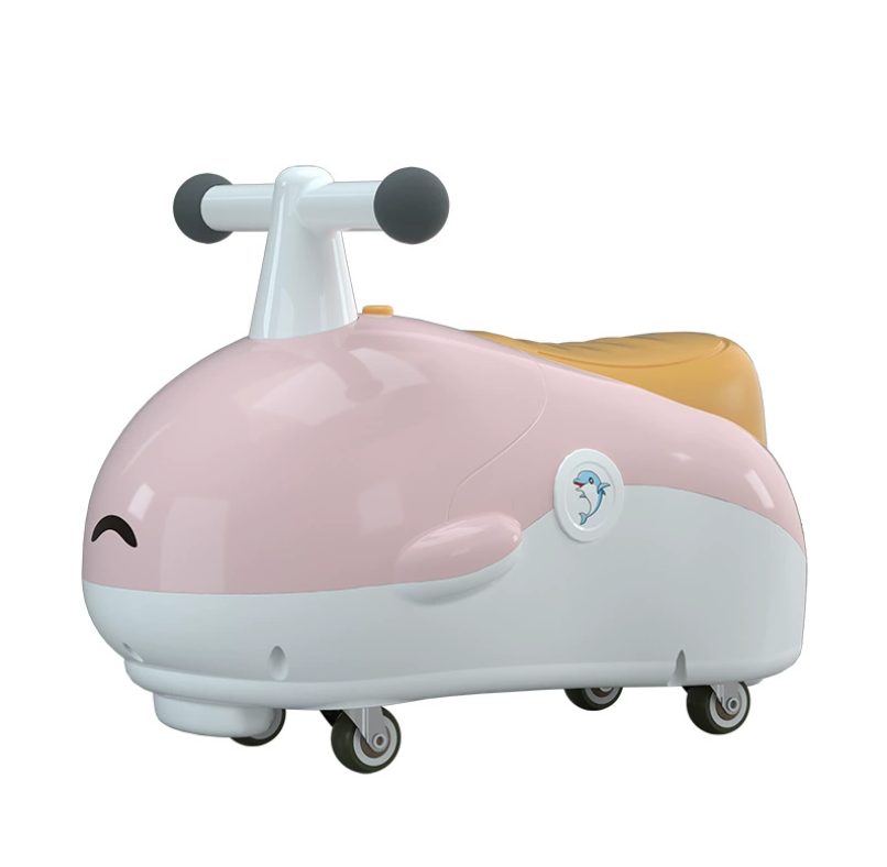 Ecofly Toddler Wiggle Car-Perfect 1-3 Years Old Baby Gift for Boys & Girls Peanut-Shaped Plastic Ride-On Toy Blue/Grey