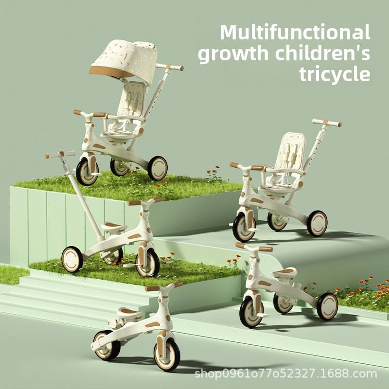 Cross-border Popular 1-3 Years Old Children's Three-Wheeled Metal Balance Car Four-in-One Growth Pedal Scooterr
