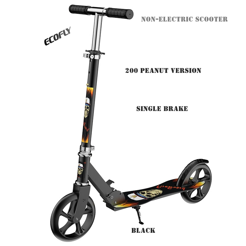 ECOFLY Portable Foldable Steel Two-Wheel Kick Scooter Height Adjustable Max Speed <3.6km/h Model 200 HSB Kids Ages 3-12 Outdoor