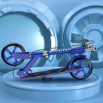 Outdoor Activities Straight 2 Big Wheels Kids Scooter Portable Foldable Kids Iron & Steel Kick Scooters for Child and Adults