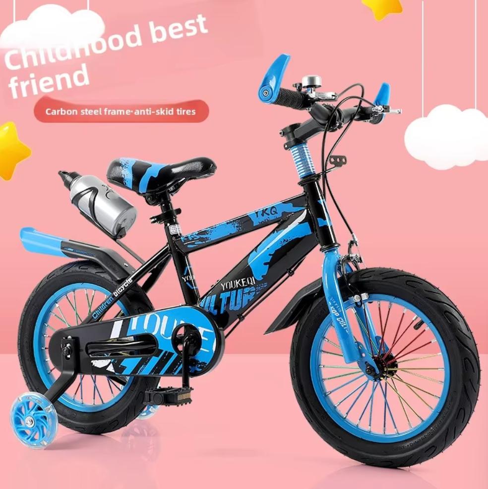 Children 12/18-Inch Mountain Bike 3-9 Years Old Boys Girls Carbon Steel Frame Soft-Tail Front/Rear Brakes New Style One-Item