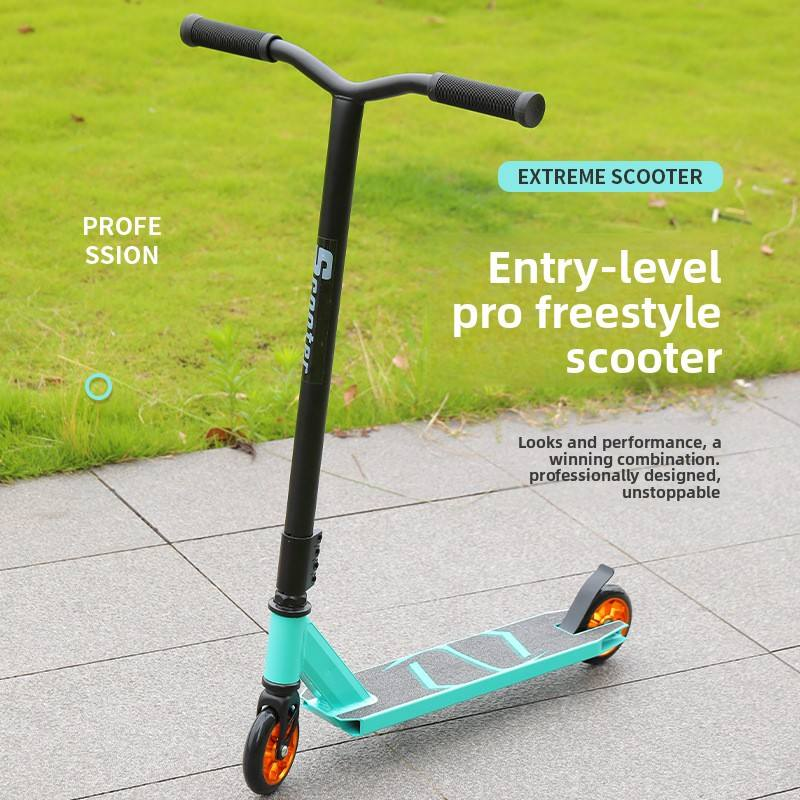 Russia Local Shipment Child Extreme Stunt Scooter Aluminum Alloy Polyurethane Wheels Two-wheeled Foldable Sports Mobility
