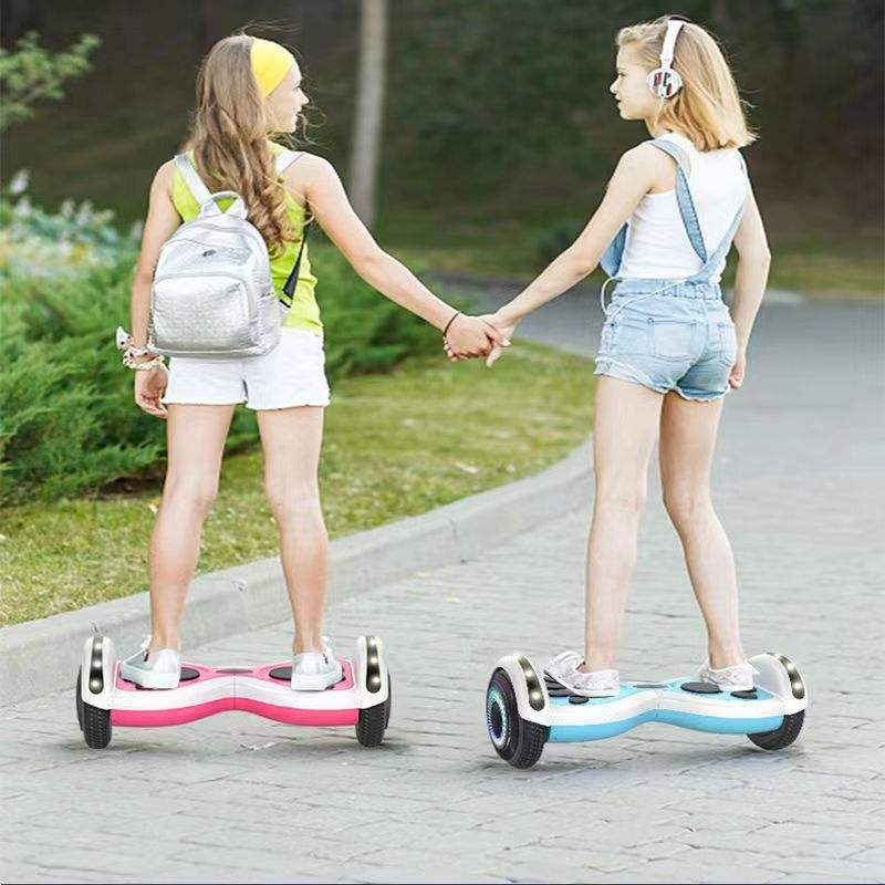 8 Inch Aluminum Alloy 350W Waterproof for Children’s Two-Wheel Electric Balance Scooter Lighted Horse Swing Car