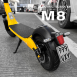 M8 Shared Electric Two-Wheel Scooter 8.5 Inch Aluminum Magnesium Alloy with Turn Signal & Ambience Light for Car Driving