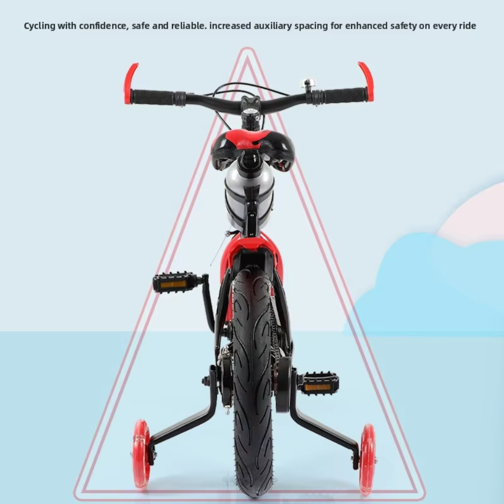 3-9 Years Old Children Mountain Bike 12/18-Inch Carbon Steel Frame Soft-Tail with V-Breaks No Training Wheels