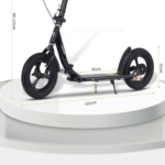 Two-Wheel Kick Scooter Iron Frame Foldable, New Push-Along Type for Adult Student Campus Daily Commute