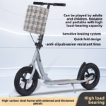 Adult Kick Scooter for Campus Commuter Use Foldable Two-Wheel Polyurethane Wheels Iron Frame for Kids & Teens New Model
