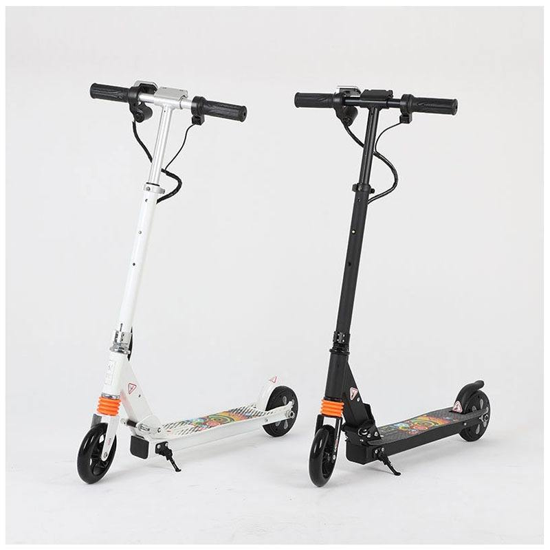 2026 Children's Two-Wheel Electric Scooter New Folding Design with Light-Emitting Wheel Baby Carriage