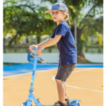 Tenboom Kids Aluminum Kick Scooter with PU Wheels Two-Wheel Height Adjustable Foldable Handlebar Ages 3-12