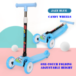 Children's 3-Wheel Foldable Plastic Steel Kick Scooter Baby Product for Balance Training Kids' Scooter with Plastic Wheels