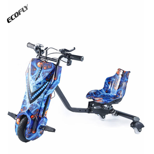 Ultimate Drift Experience 36V Electric Scooter for Children 250W 8-Inch Blue Three-Wheel with 80kg Load Capacity