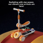 New Plastic Children's Tricycle Foldable Three-in-One for Boys and Girls 6-14 Years Old