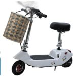Portable Mini Two-Wheel Lithium Battery Scooter Women's Foldable Little Dolphin Design Lightweight Electronic Smart Type