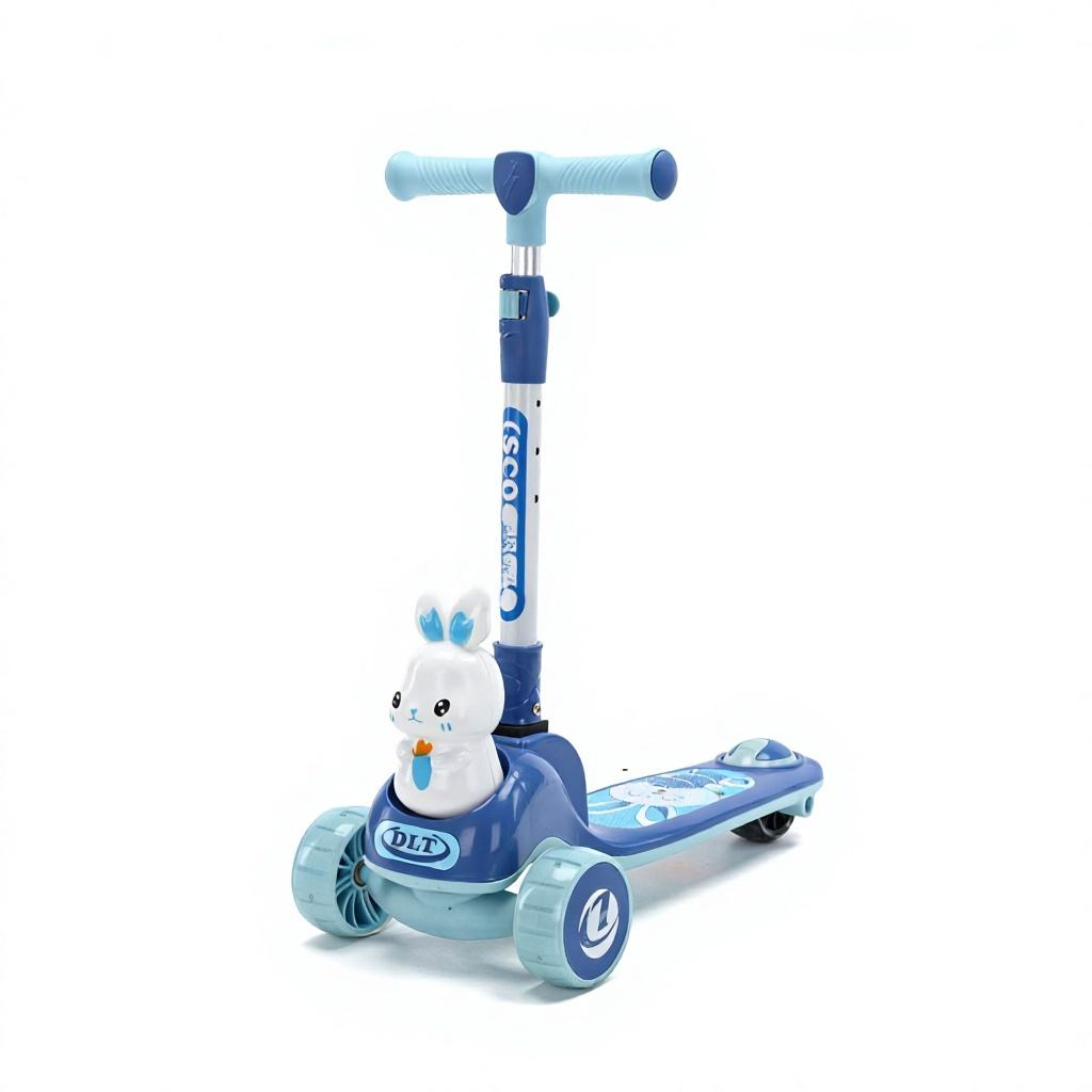 New-style Childrens Three-wheel Kick Scooter Colorful Design Widened Footboard Height Adjustable; Suitable Export for Boys