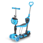 Mihao Mobility Scooter for Children, Height-Adjustable Kick Tricycle Lights Iron Frame Factory-direct Supply