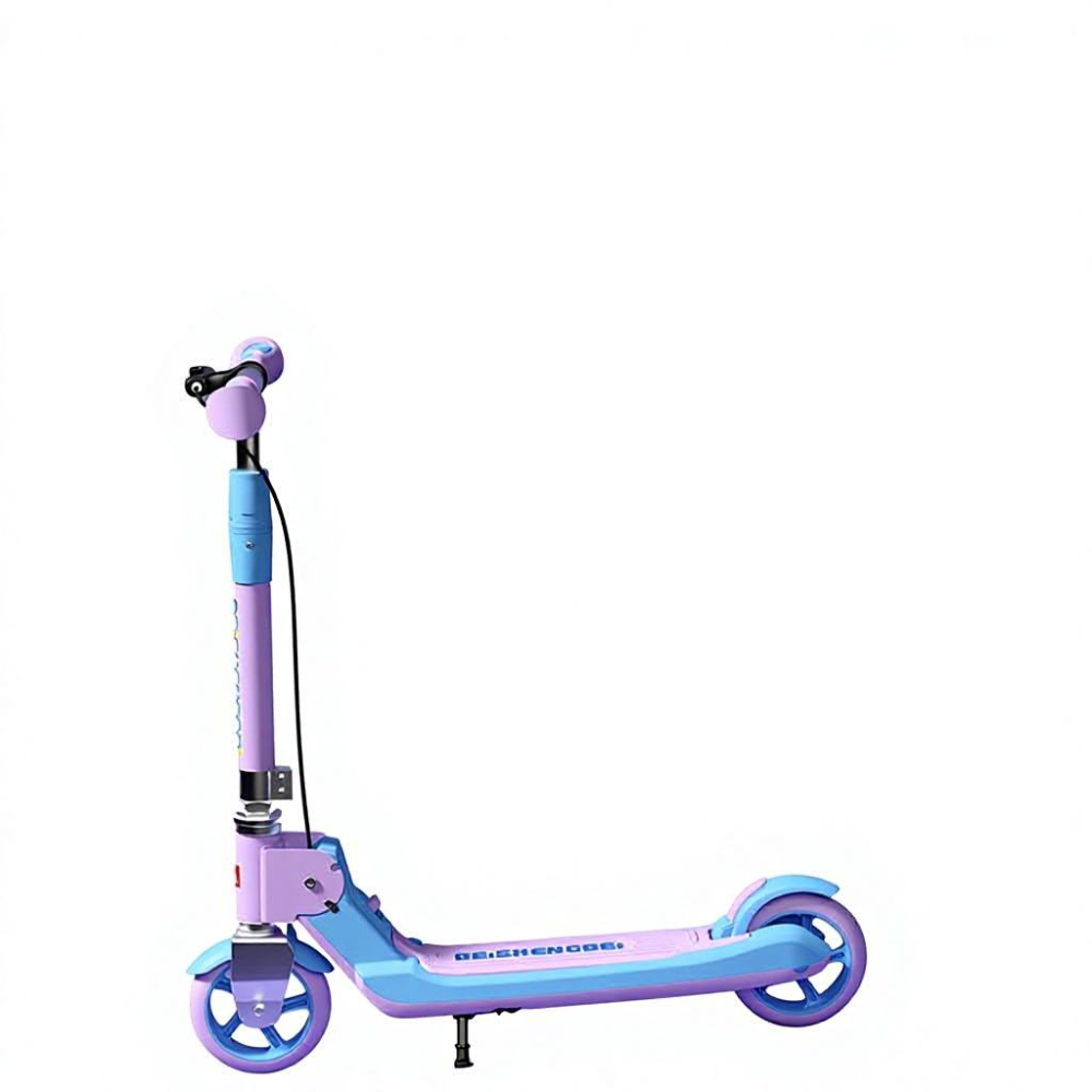 Foldable Ride-Along Scooter, Plastic Two-Wheel Style for Children Boys Girls Students 6-15 Years