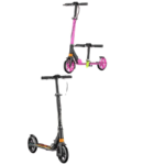 Outdoor Child Kick Scooter Portable Folding Iron Frame Double Handbrake Polyurethane Wheel