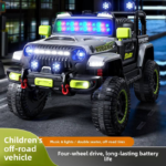 Green Dual Drive Children Electric Four-Wheel Off-Road Toy Car Remote Controlled Vehicle 50kg Load for Boys Girls Aged 1-6