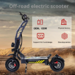 14-Inch 8000W High-Power Electric Off-Road Scooter 60V40Ah Dual Drive Long Range Front Rear Damper Hydraulic Brake 40Ah Battery