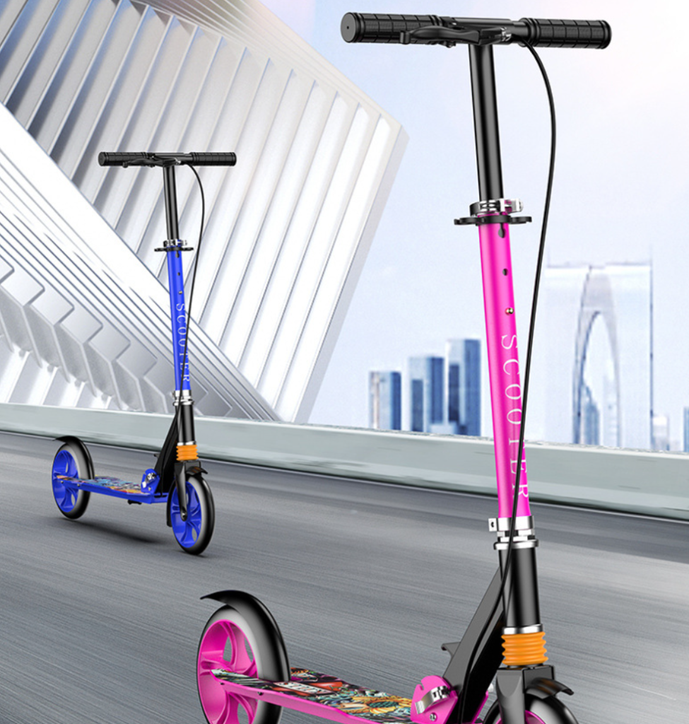 Wholesale Cross-border Iron Student Scooter 2-Wheel Lightweight 5kg Folding Portable Shock Absorption Handbrake for E-commerce